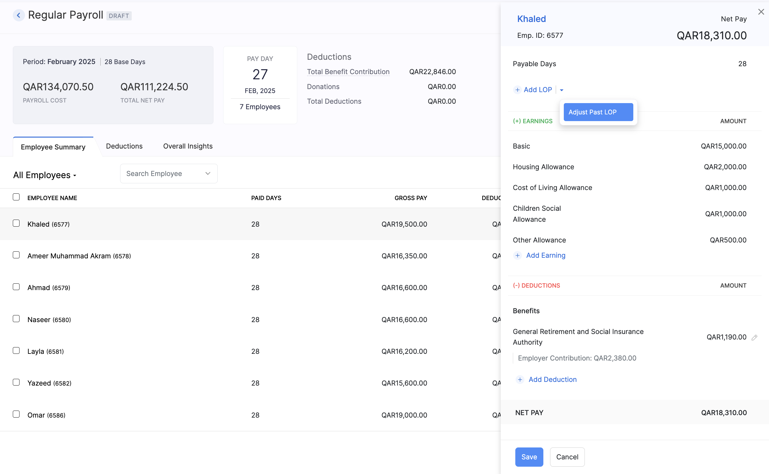 Create Pay Run
