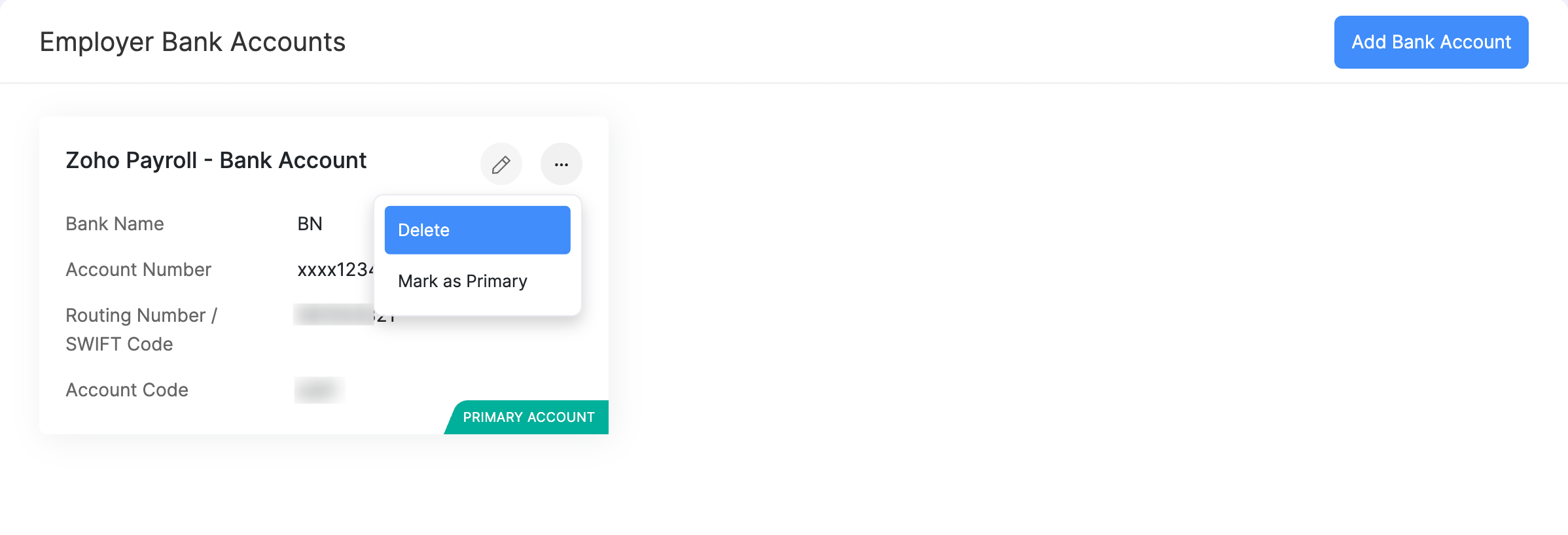 Bank Accounts