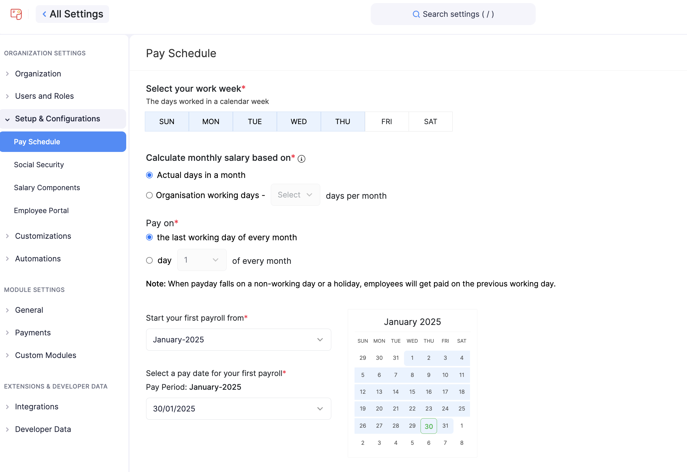 Pay Schedule