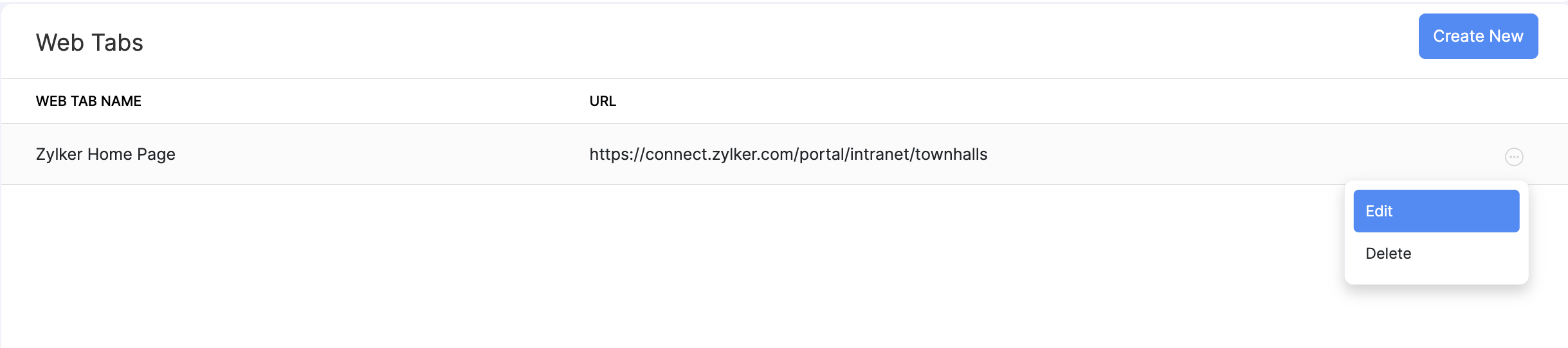 Sample Web Tab
