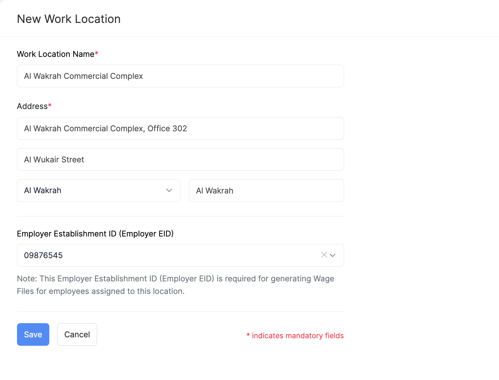 Work Locations