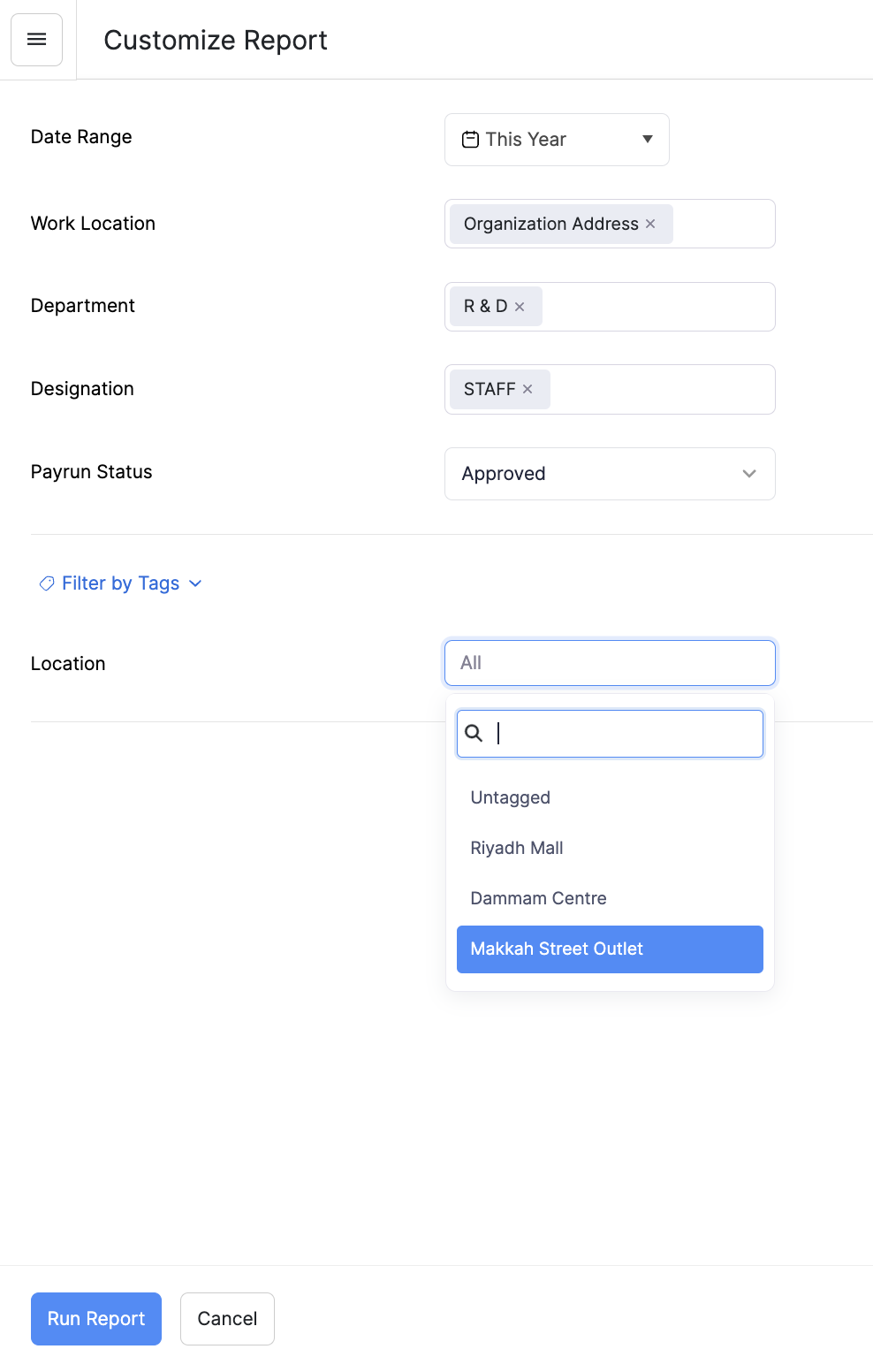 Customize Reports