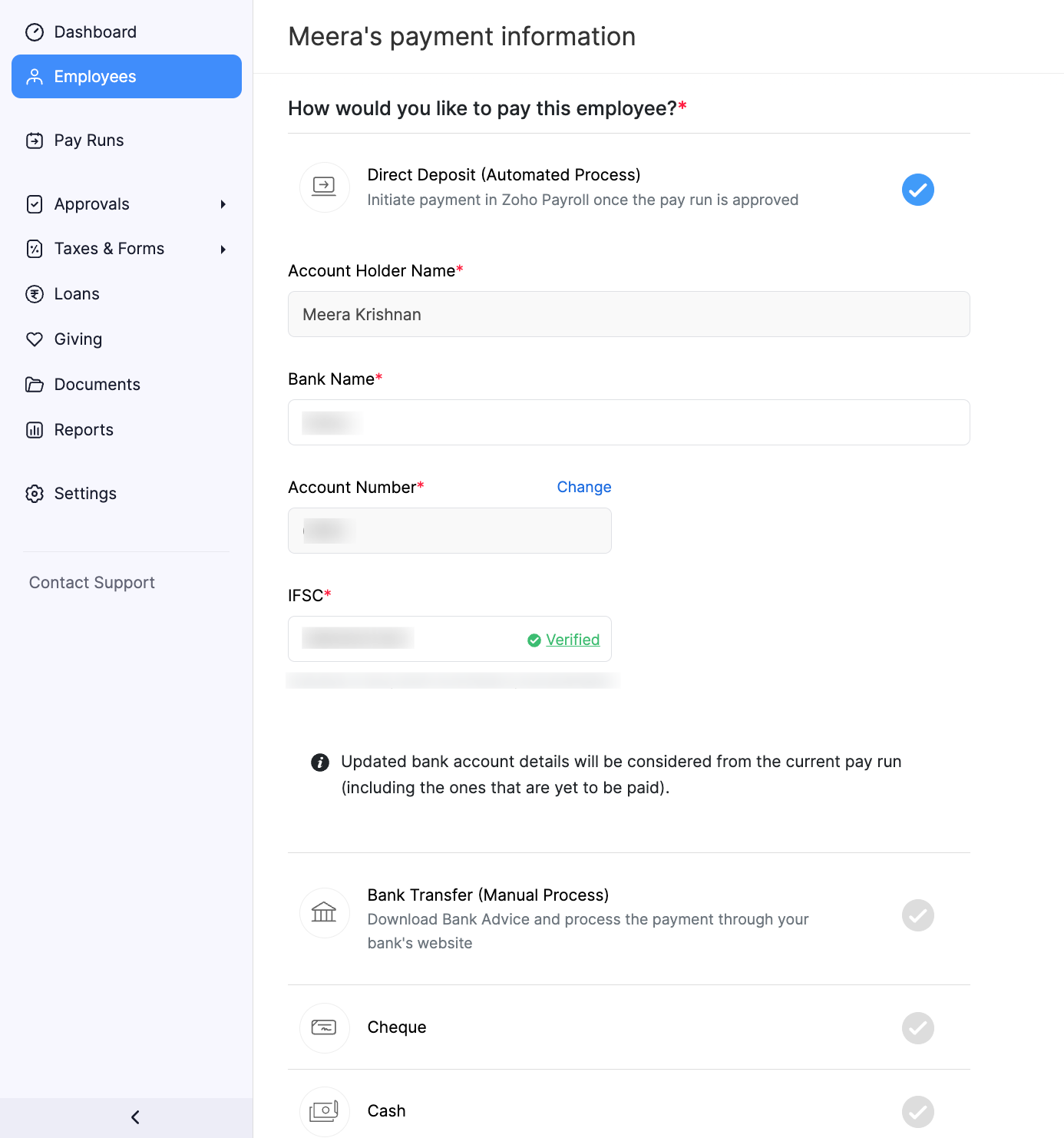 Zoho Payroll