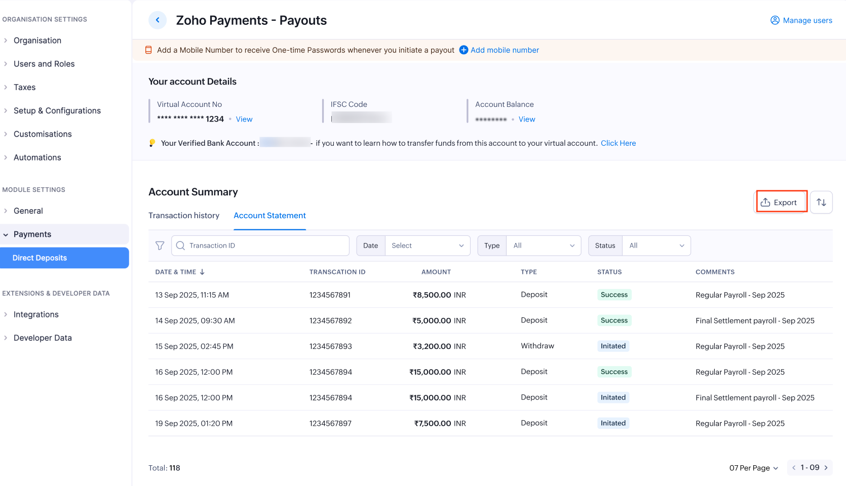Zoho Payroll