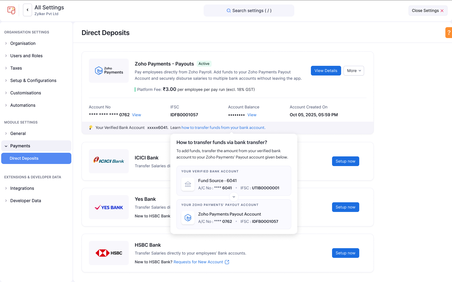 Zoho Payroll