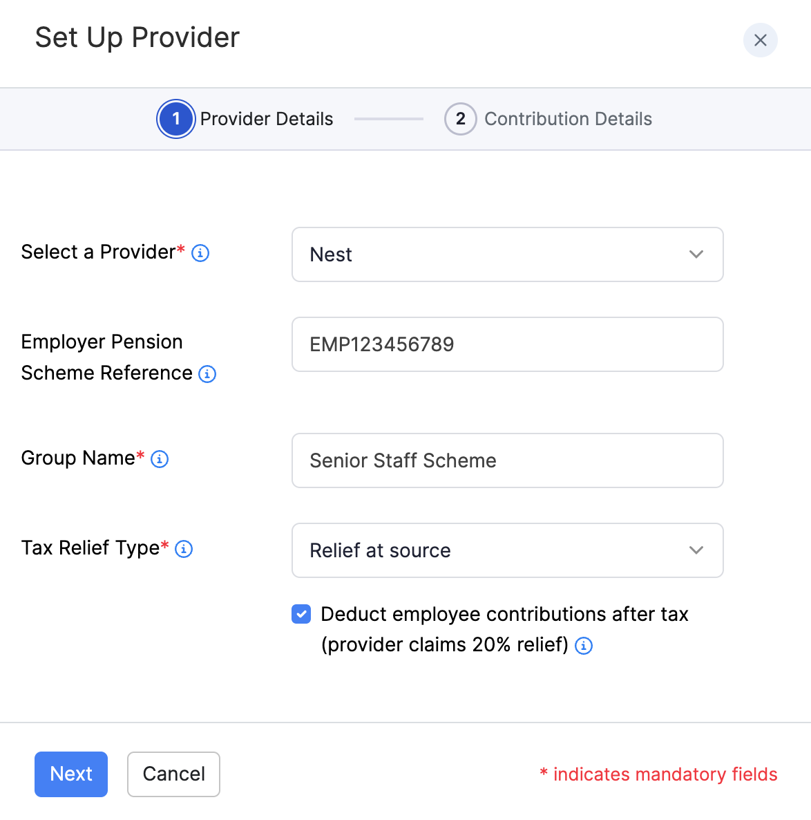 Set up Nest as a pension provider