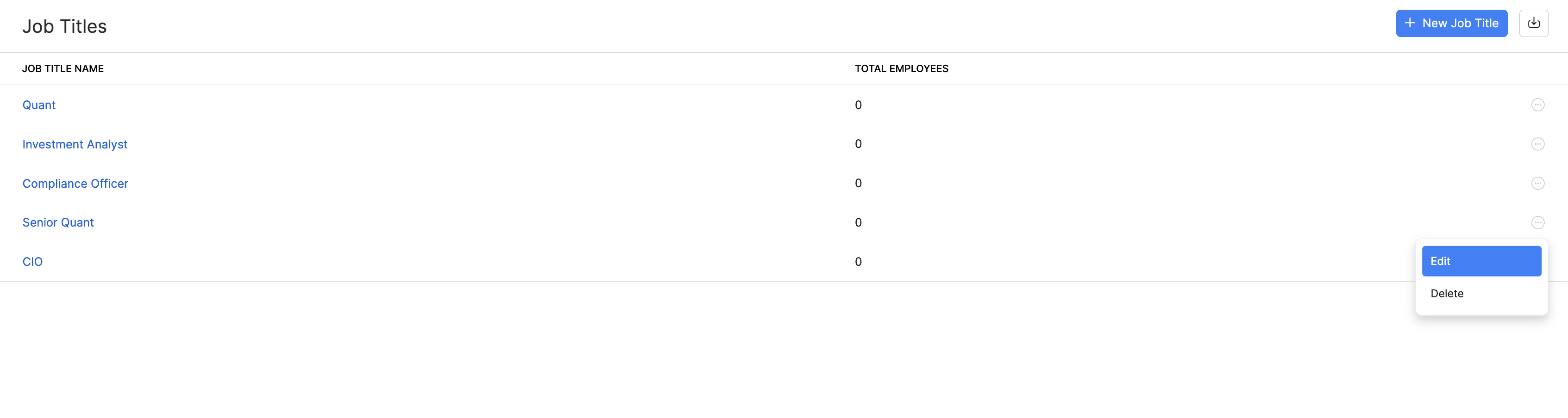 Edit a job title in Zoho Payroll