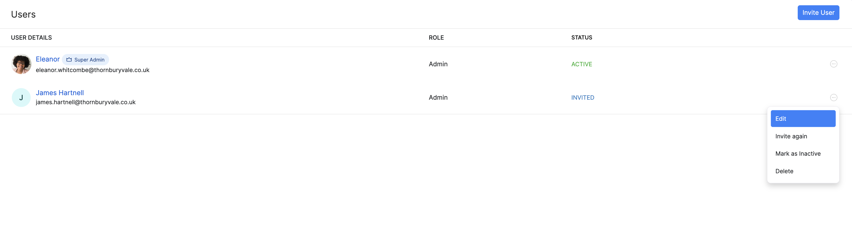 Edit a user in Zoho Payroll
