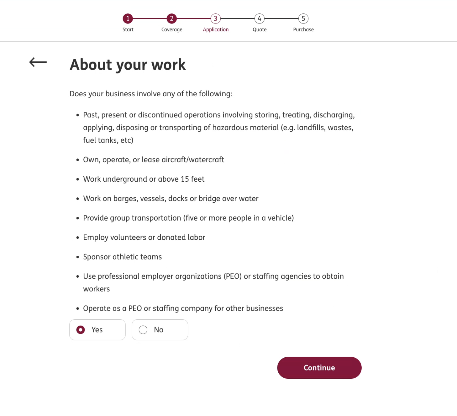 About your work