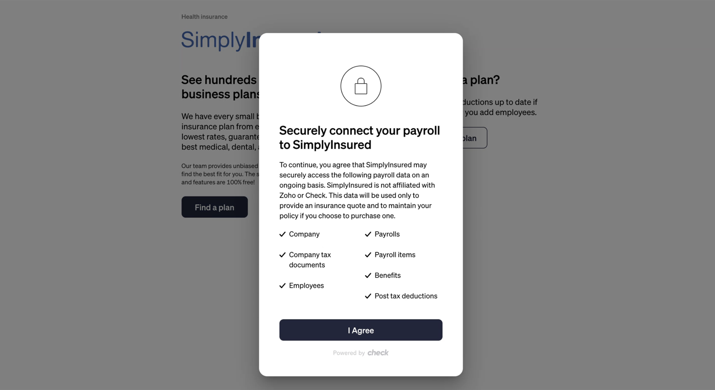 Authorize data access for SimplyInsured