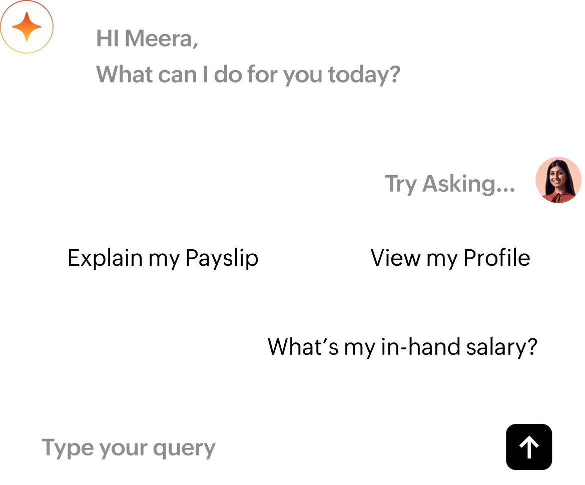AI assistant handling employee payroll queries
