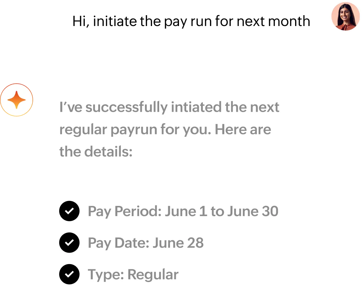 AI-powered payroll automation with simple voice commands