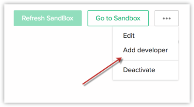 Adicionar um  desenvolvedor ao Sandbox
