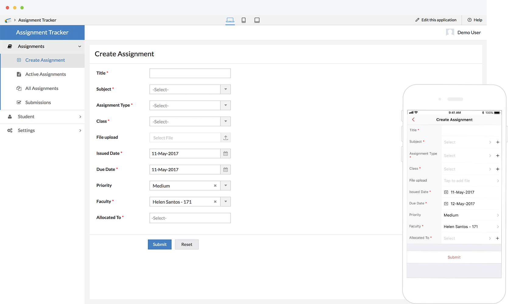 Assignment-tracker-form