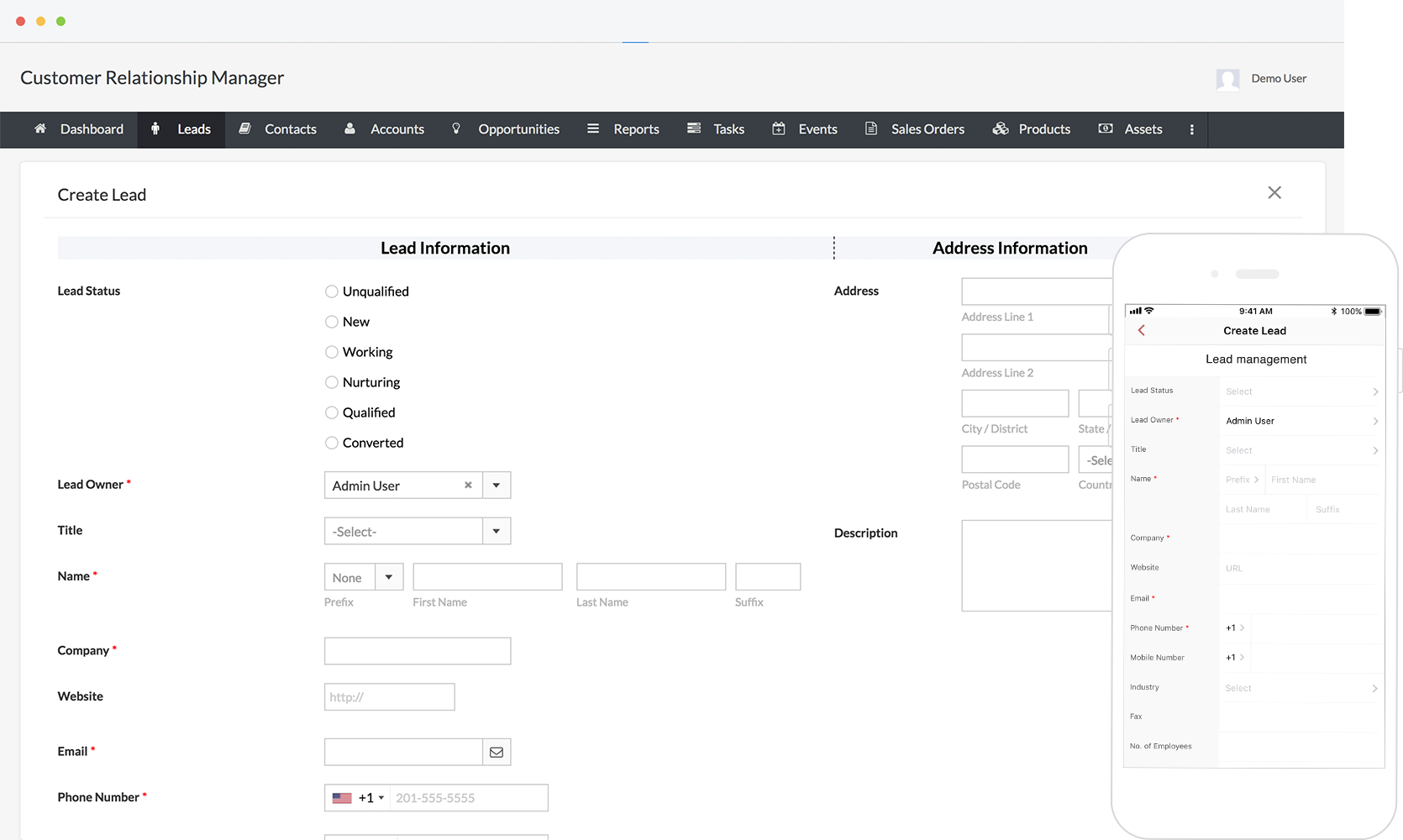 CRM-form