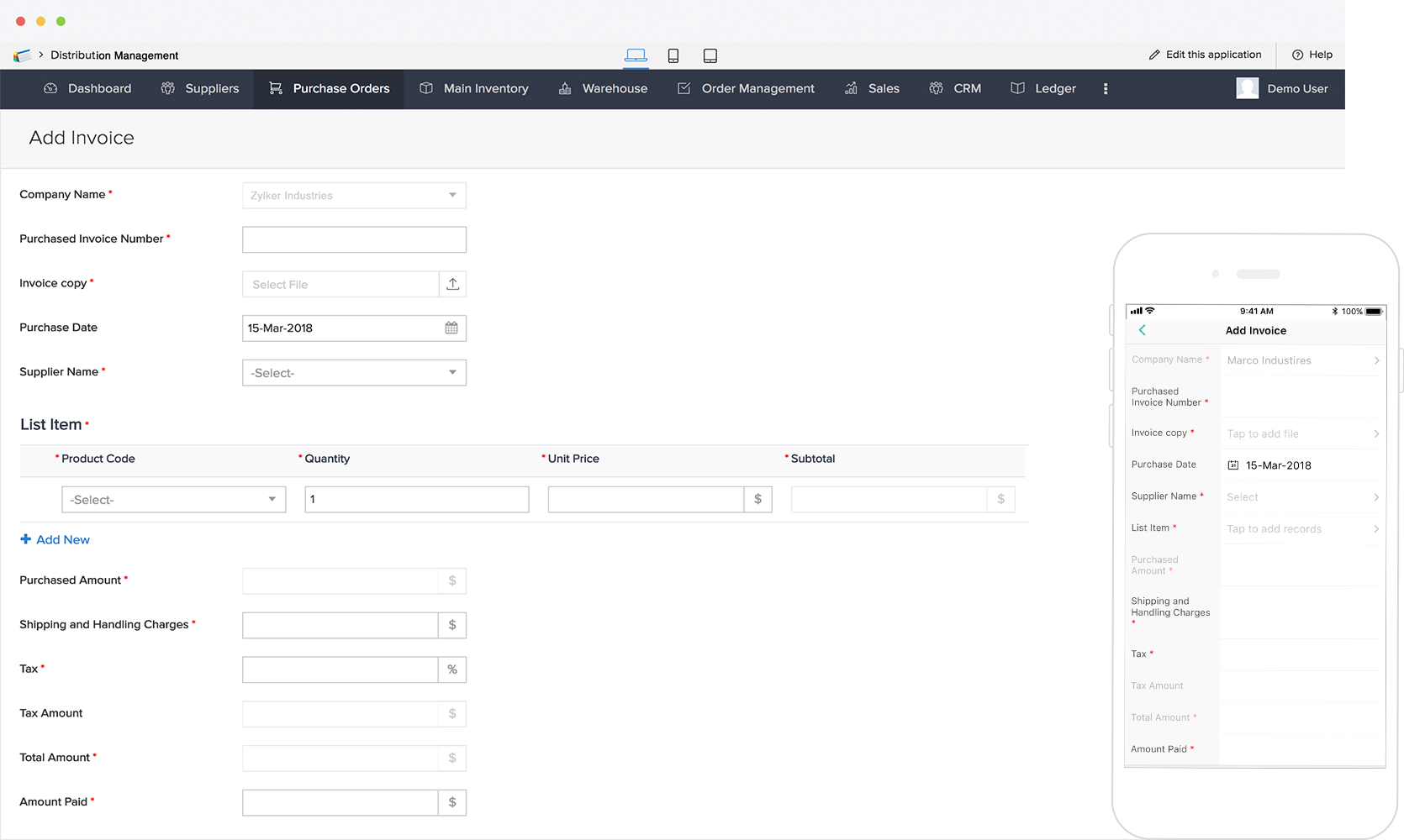 Distributor-form