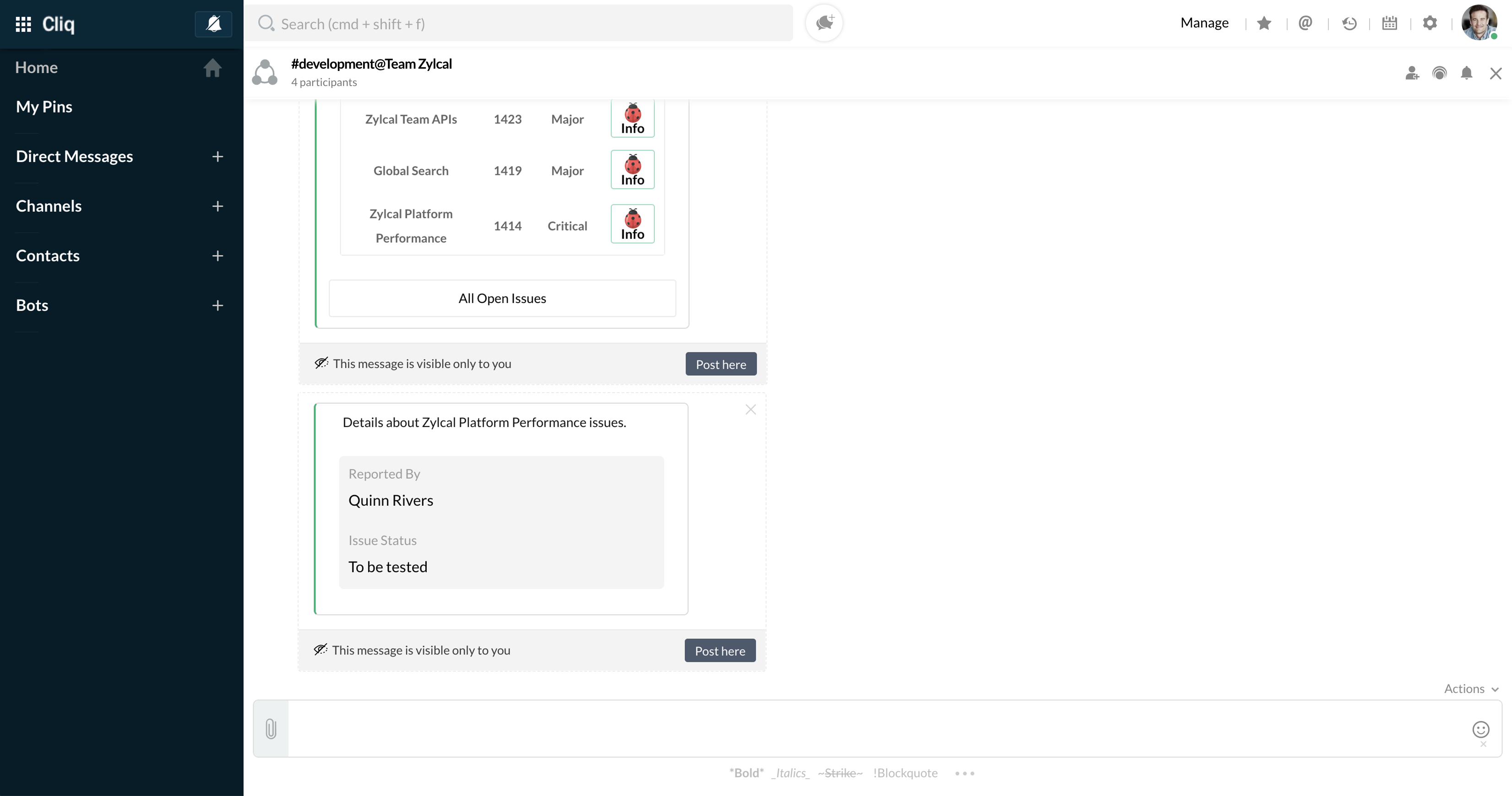 Button Function Workflow | Cliq