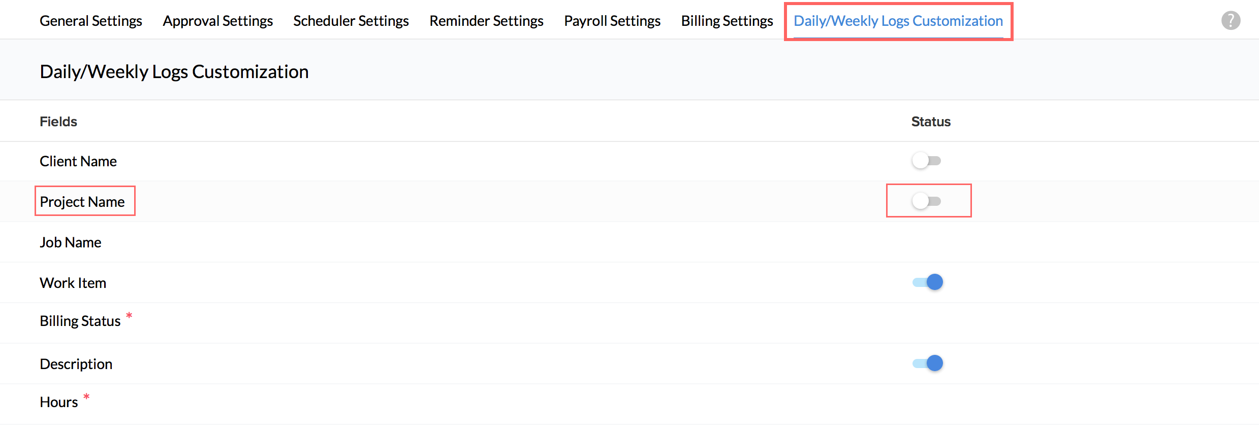 time logs weekly time log