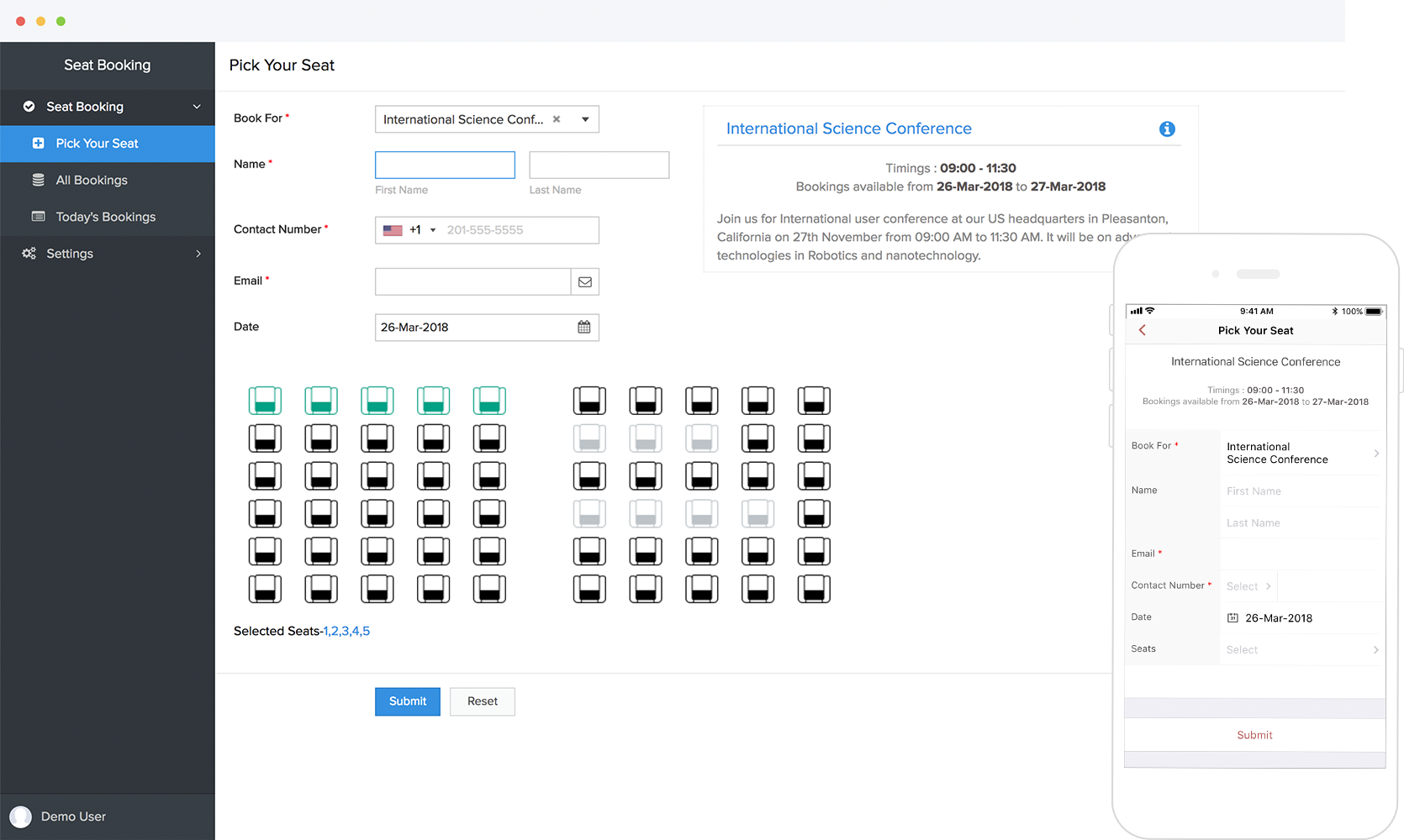 Seat-booking-report