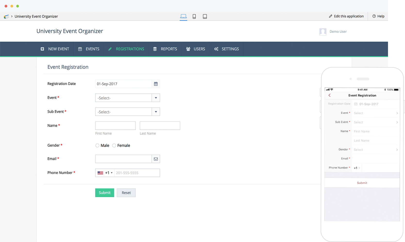 Uni-event-organizer-form
