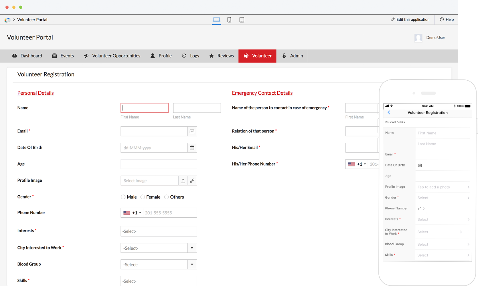 Volunteer-form