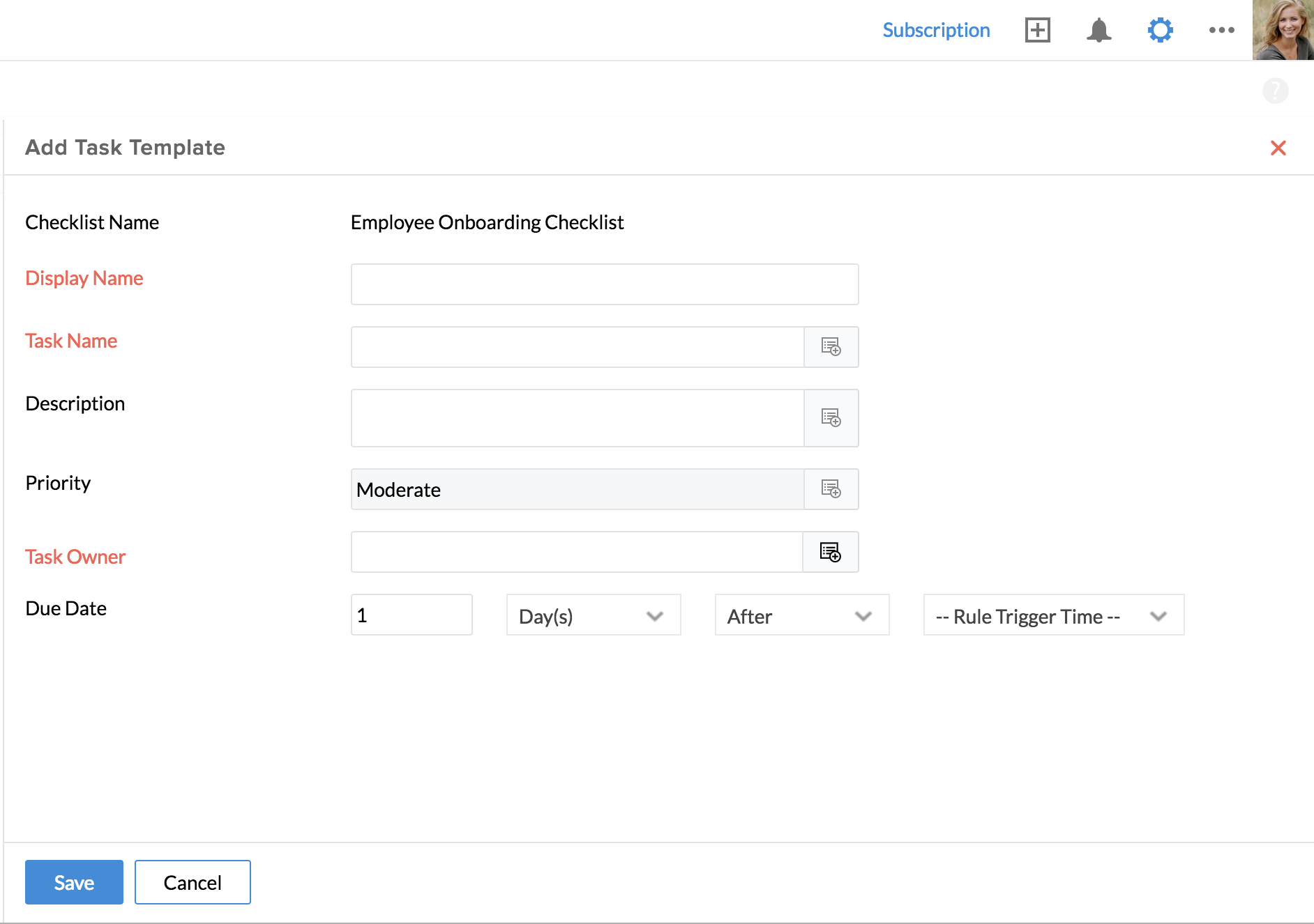Automation In Checklists Zoho People