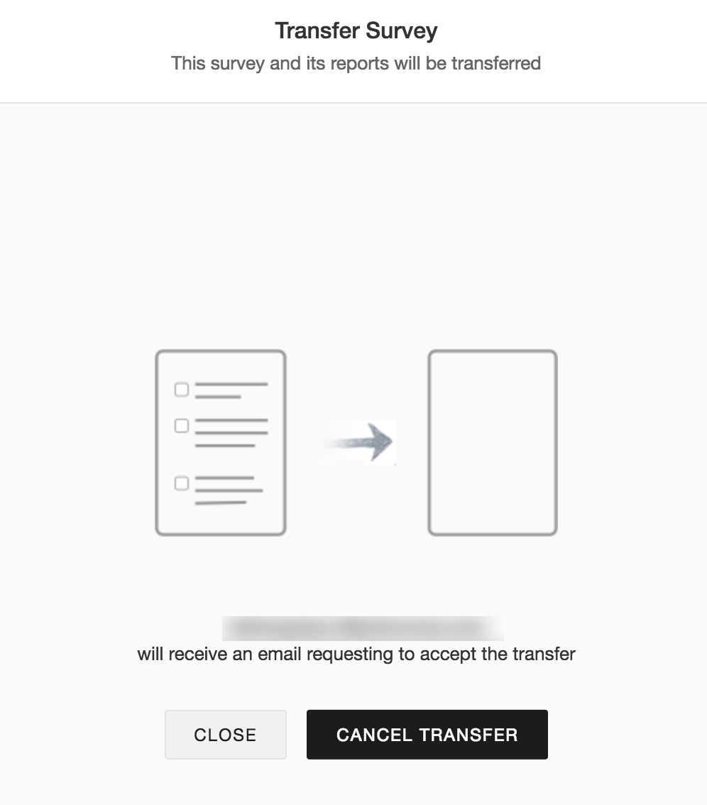 Cancel survey transfer