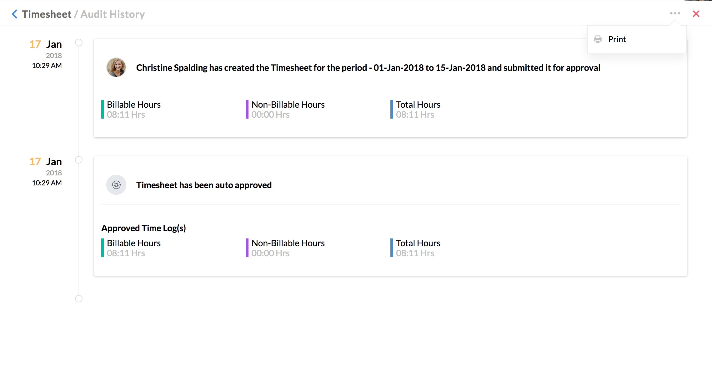 Timesheet Process Flow Chart