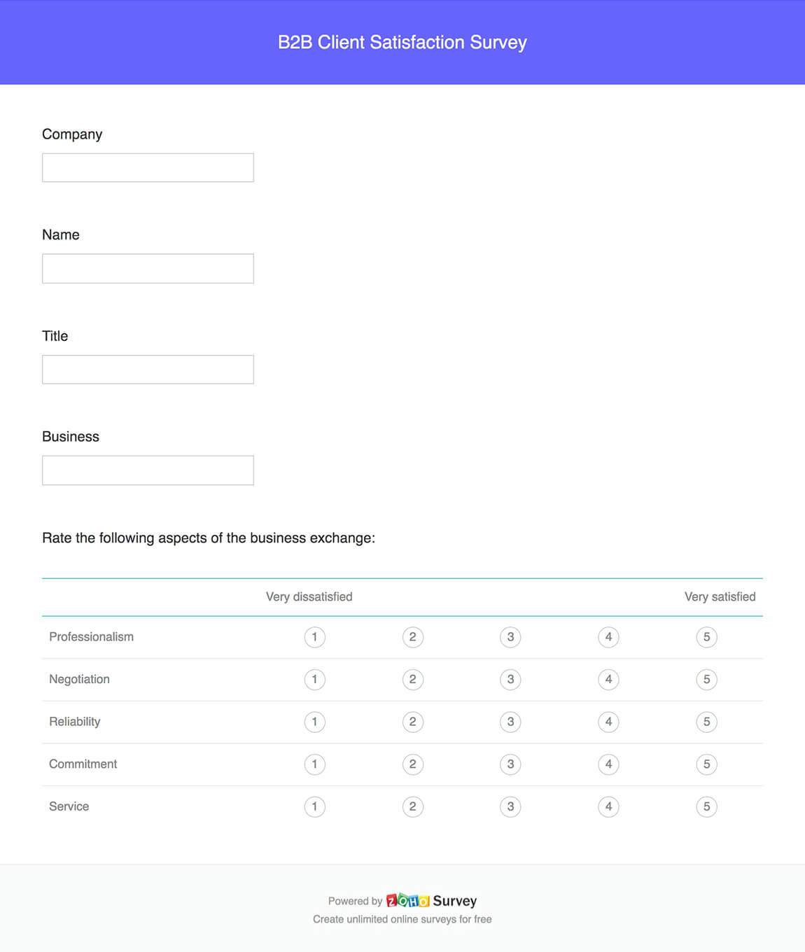 customer visit questionnaire