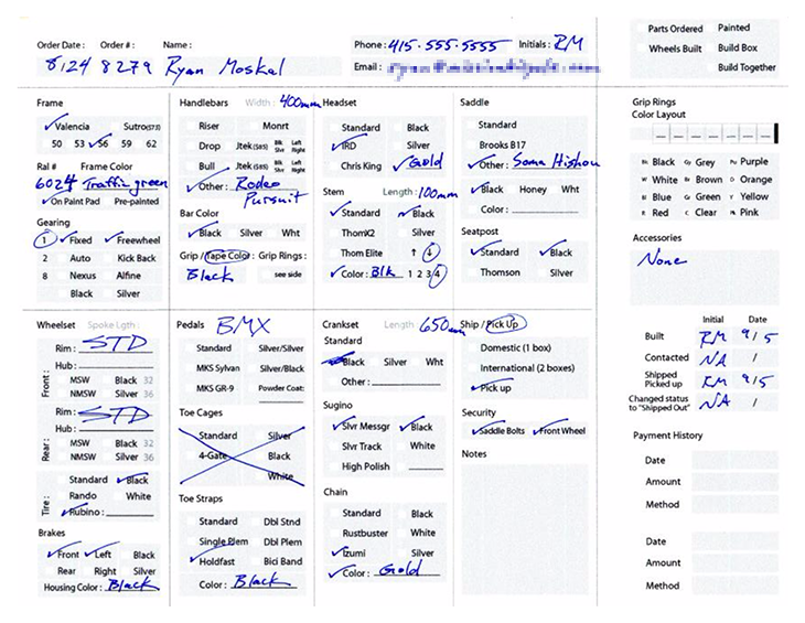 bike build spreadsheet