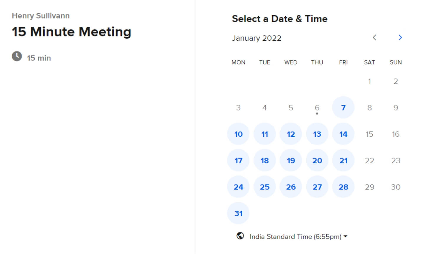 Calendly scheduling app