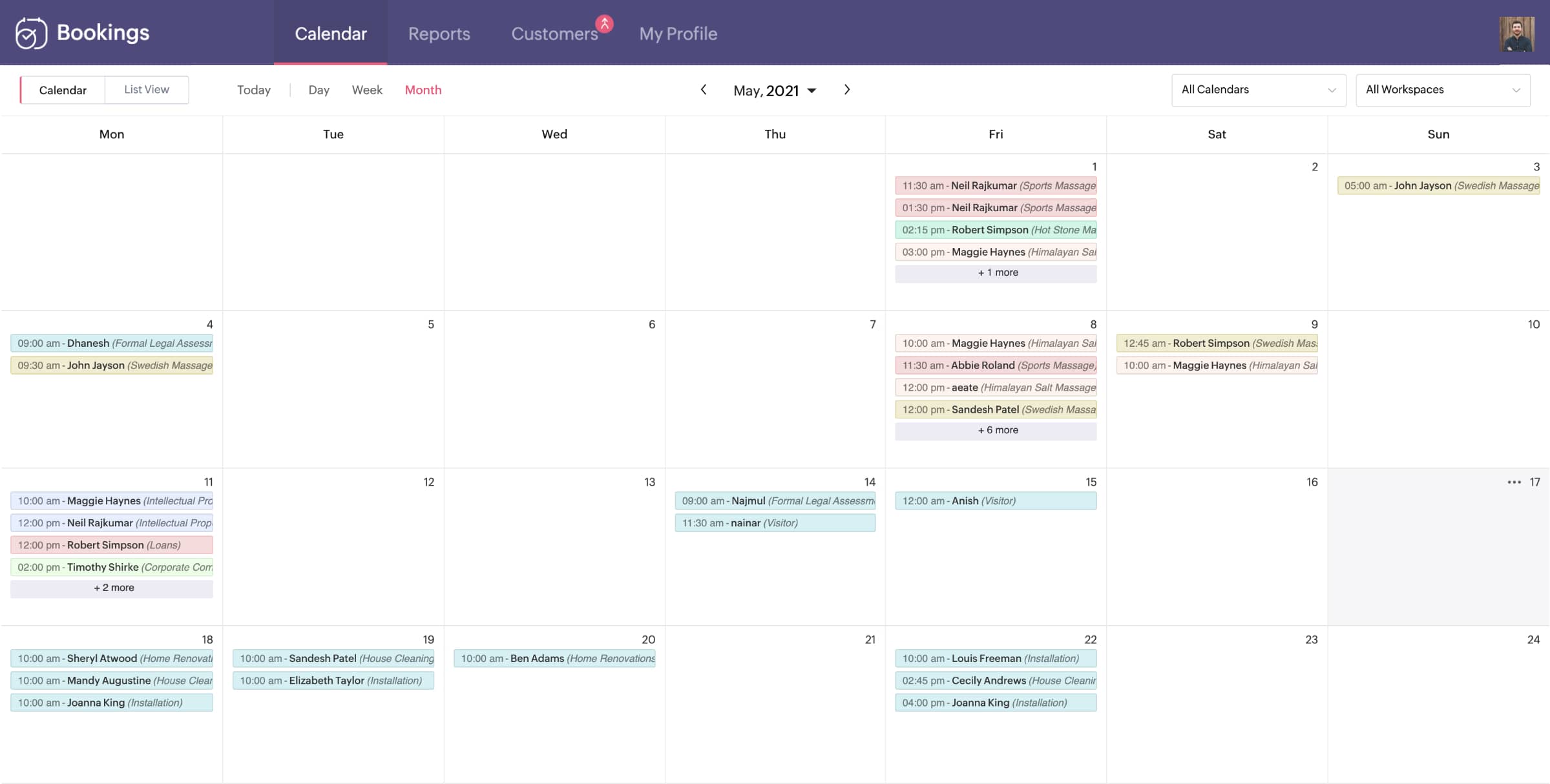 Zoho Bookings 無料オンライン予約管理ツール