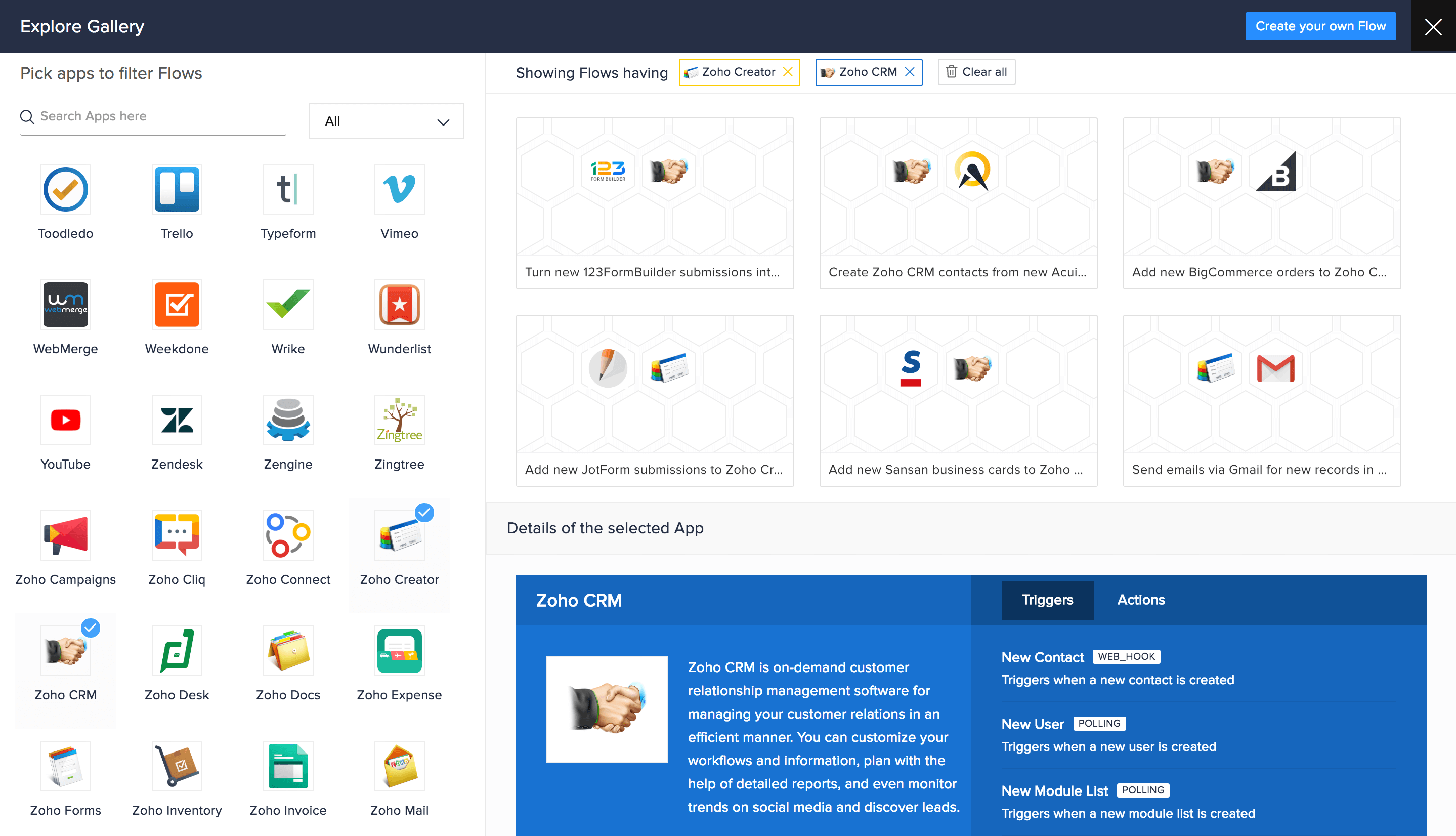 Business apps and Flow gallery