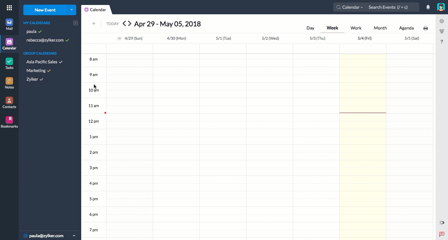 Create and Manage multiple calendars on Zoho Calendar