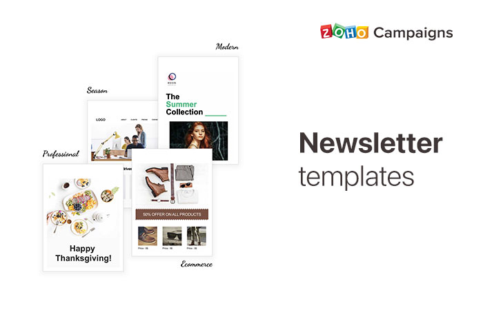 Free Newsletter templates in Zoho Campaigns