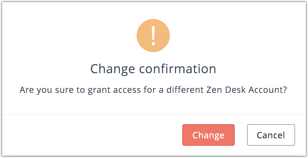 change confirmation