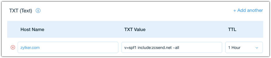 spf txt record