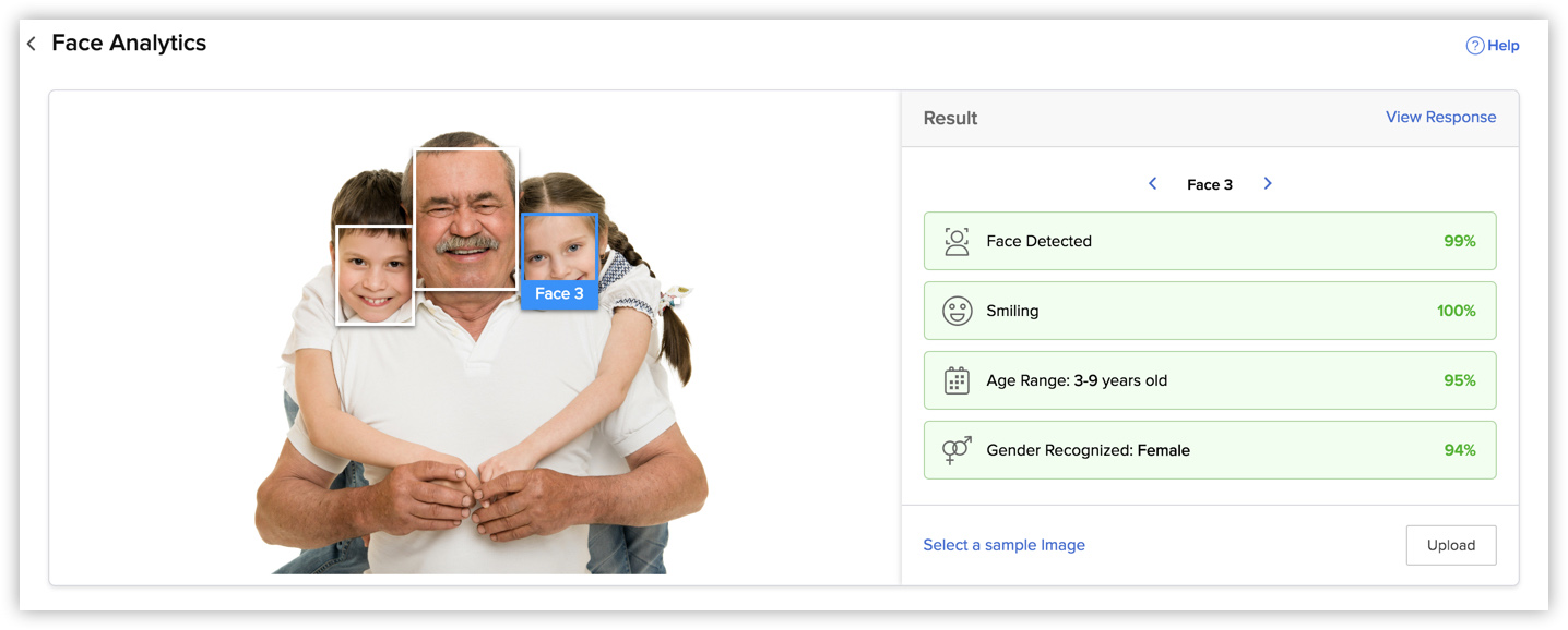 Zia Face Analytics Online Help Zoho Catalyst