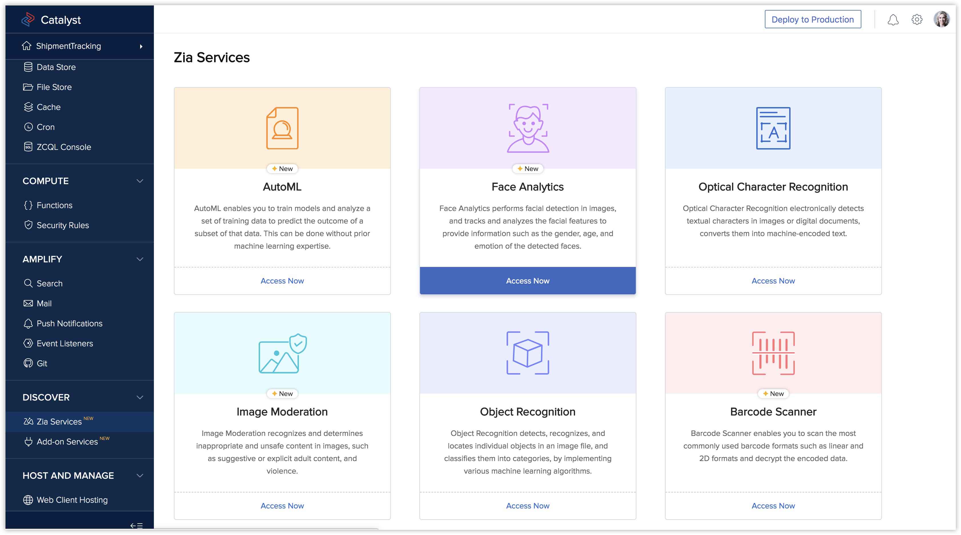 Zia Face Analytics Online Help Zoho Catalyst