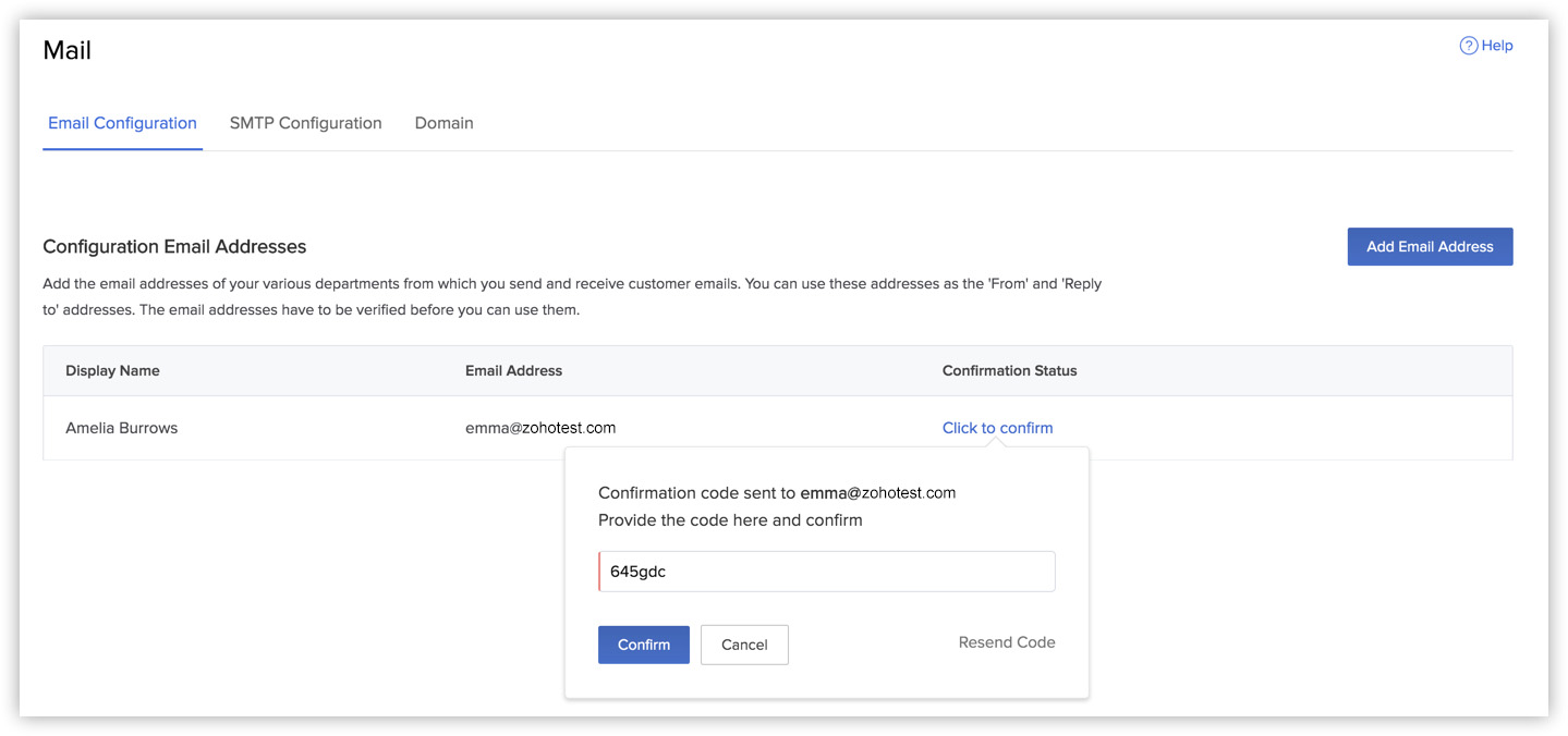 Configure Email Address Circuits Tutorial Zoho Catalyst