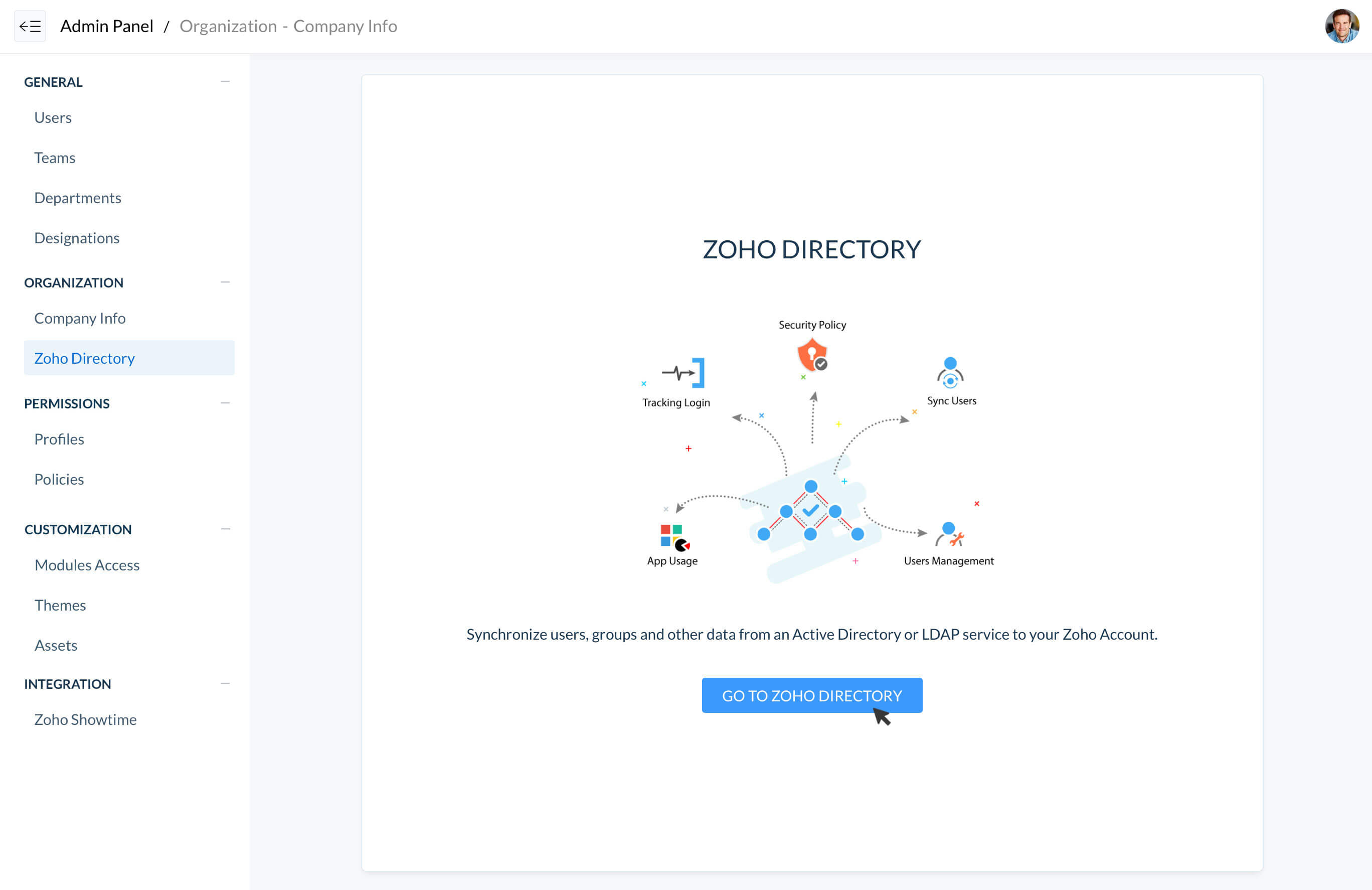 Zoho directory zd installation cliq