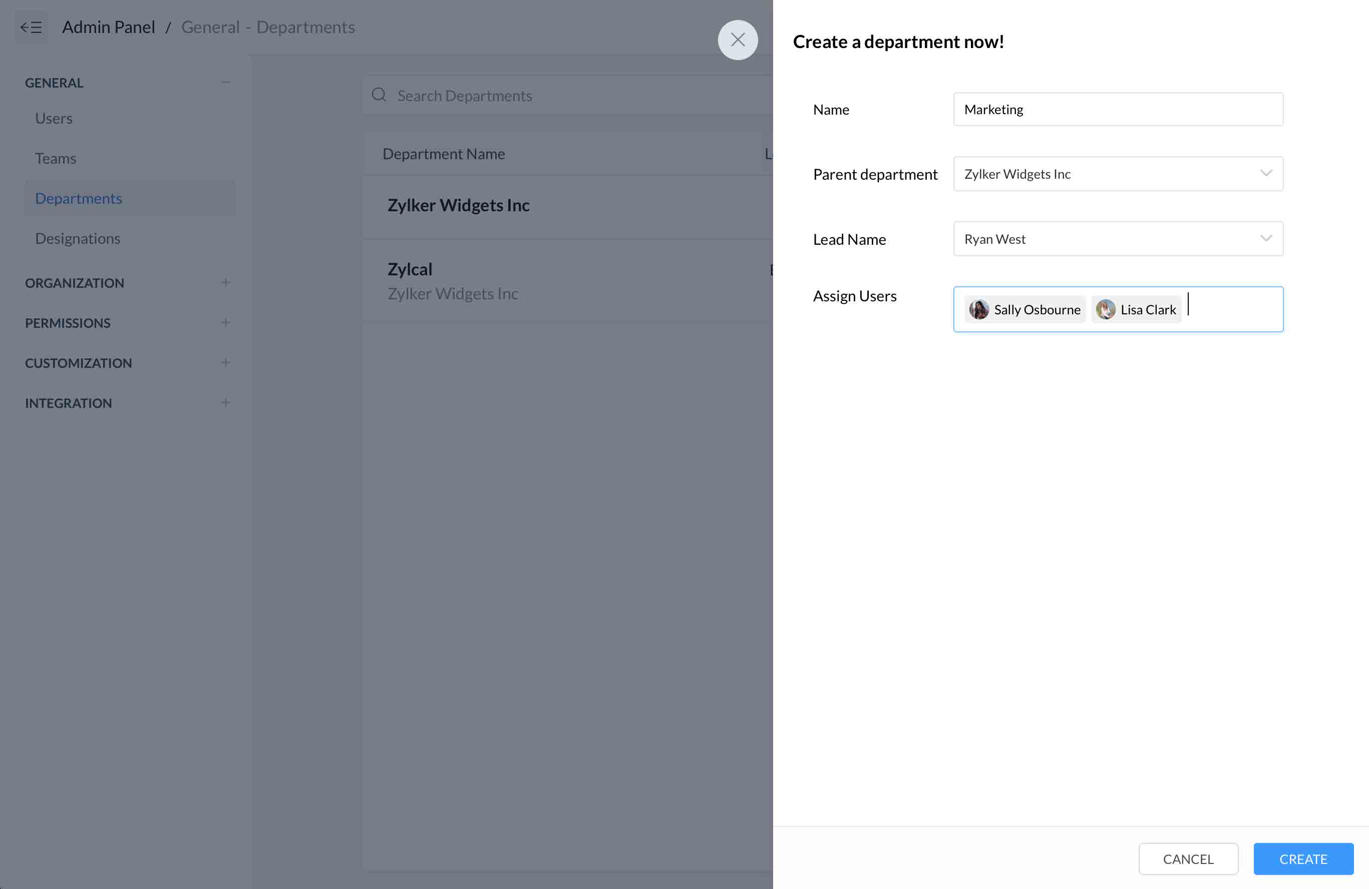 Creating Departments In Your Organization Cliq