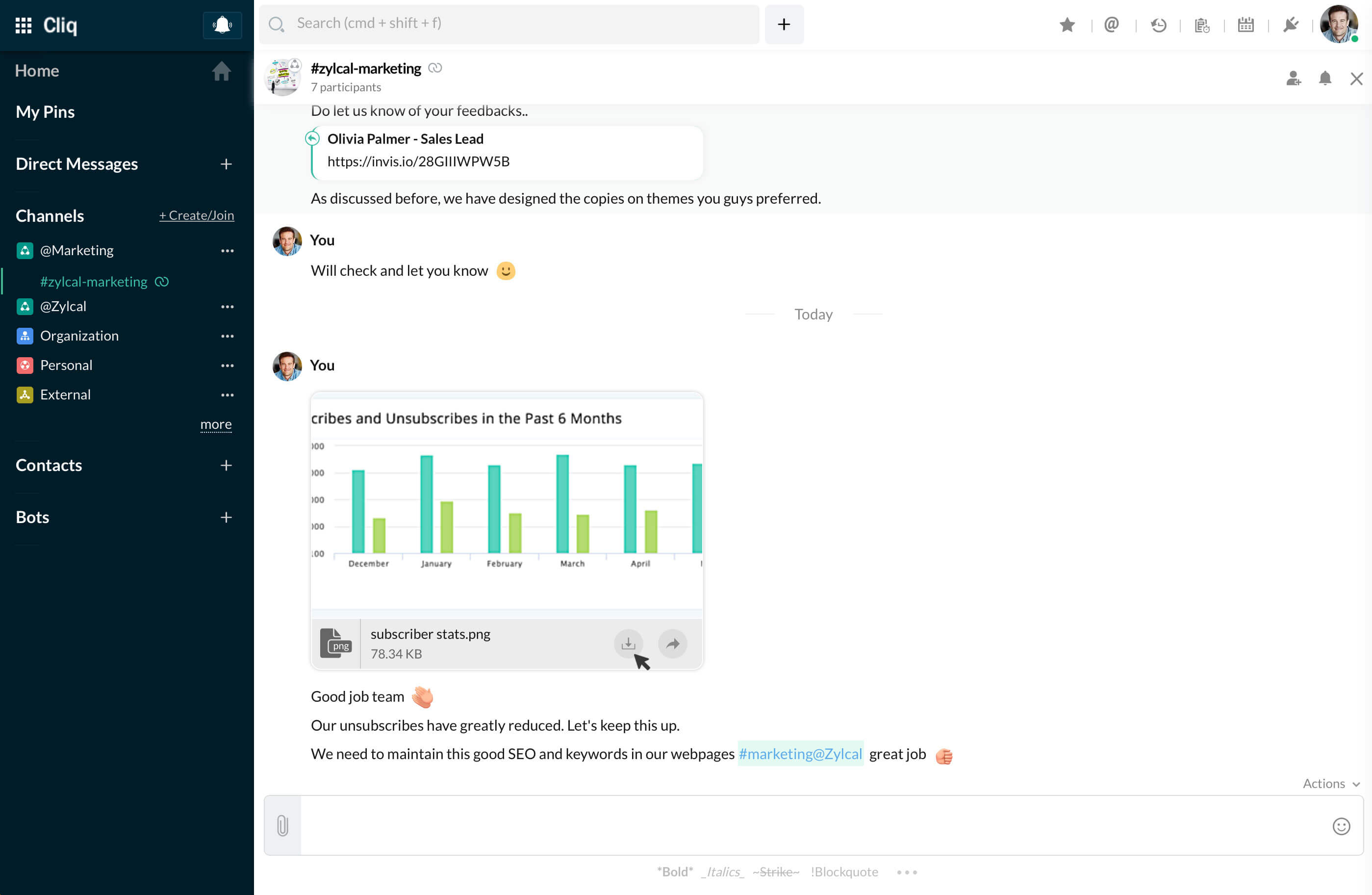 Click on the download icon in the file to save it in your device.