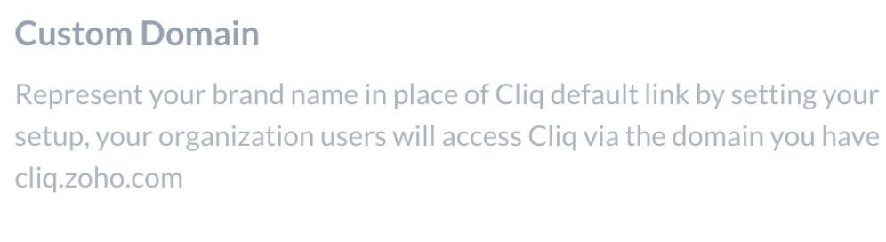 Cliq Enterprise customization