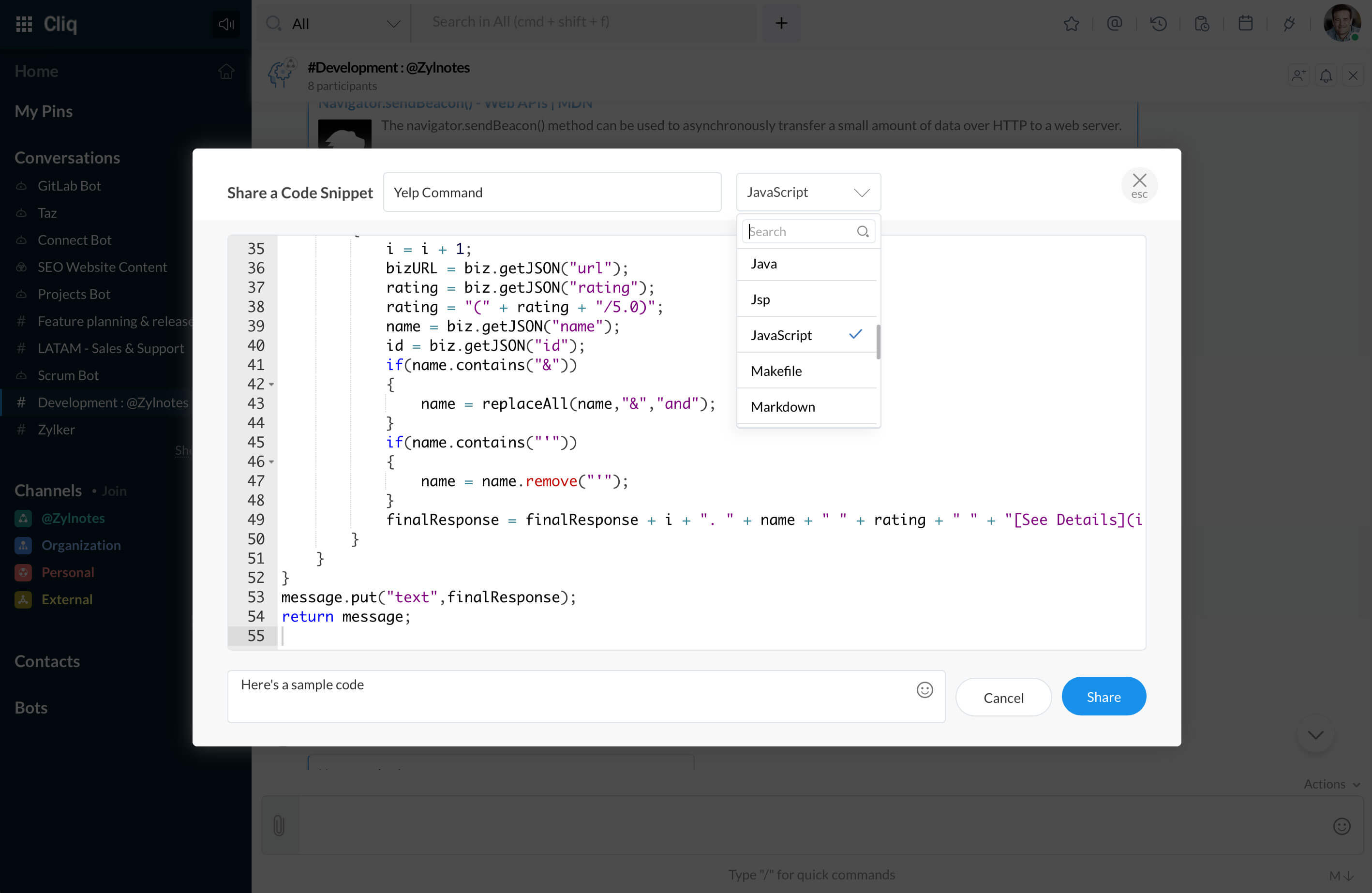 codebox snippets