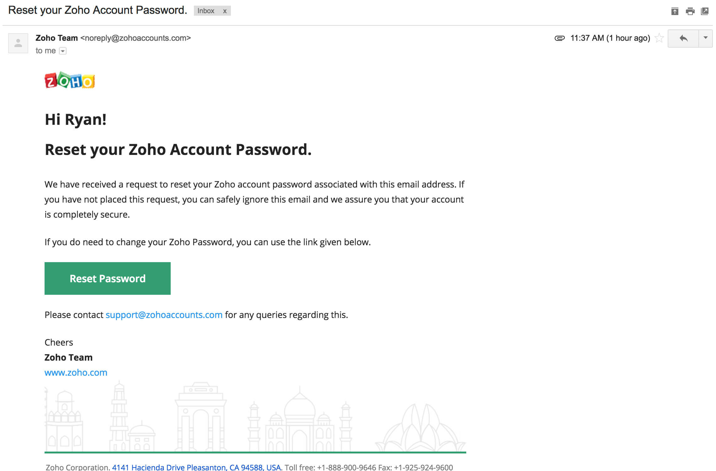 Open your email and click on the reset link sent to you.
