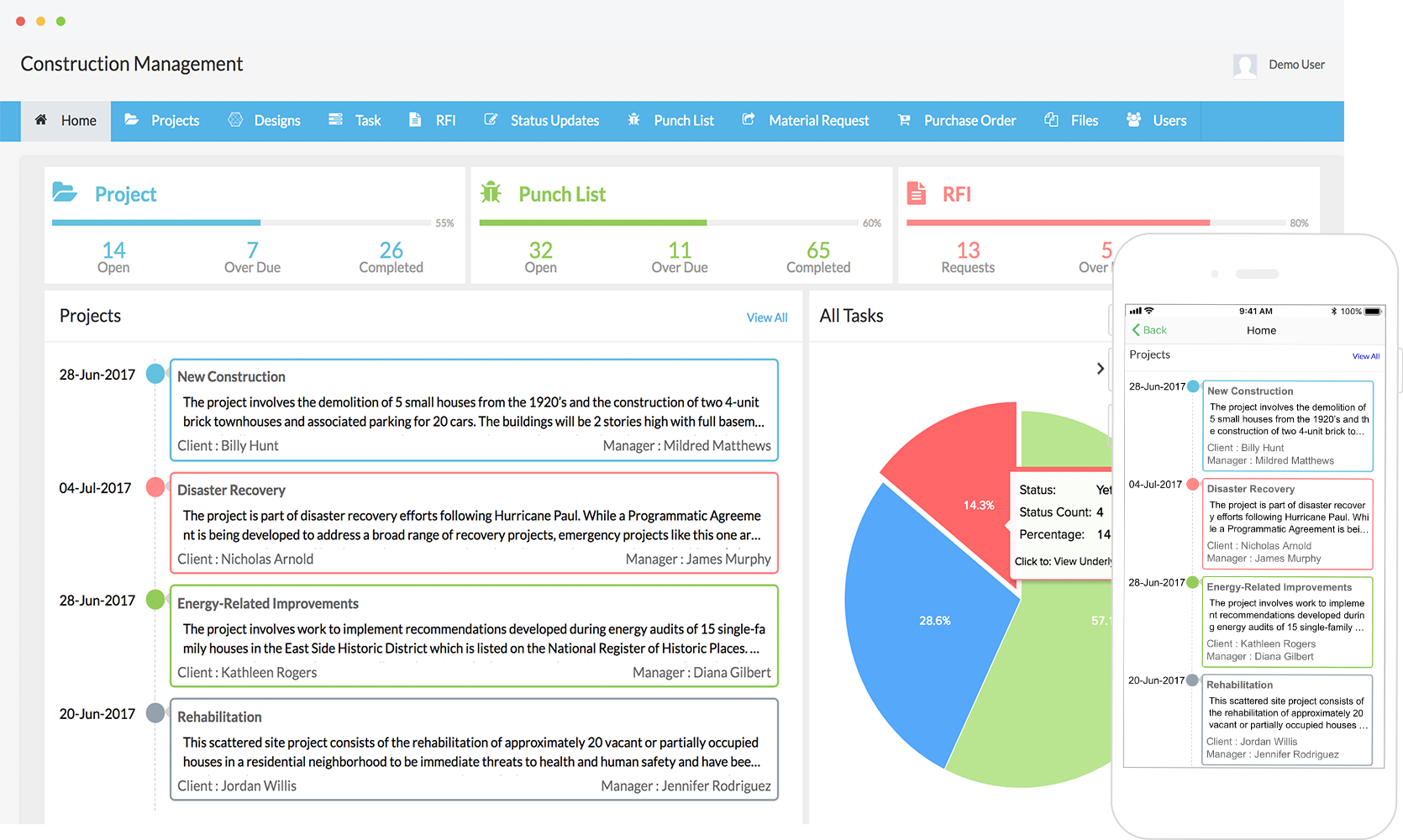 Free construction management software - Zoho Creator