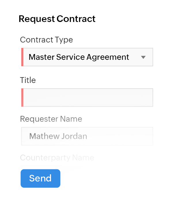 Initiate contract requests