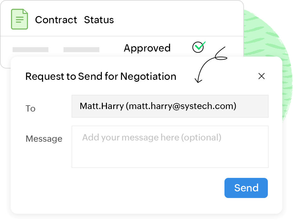 Request to send for negotiation