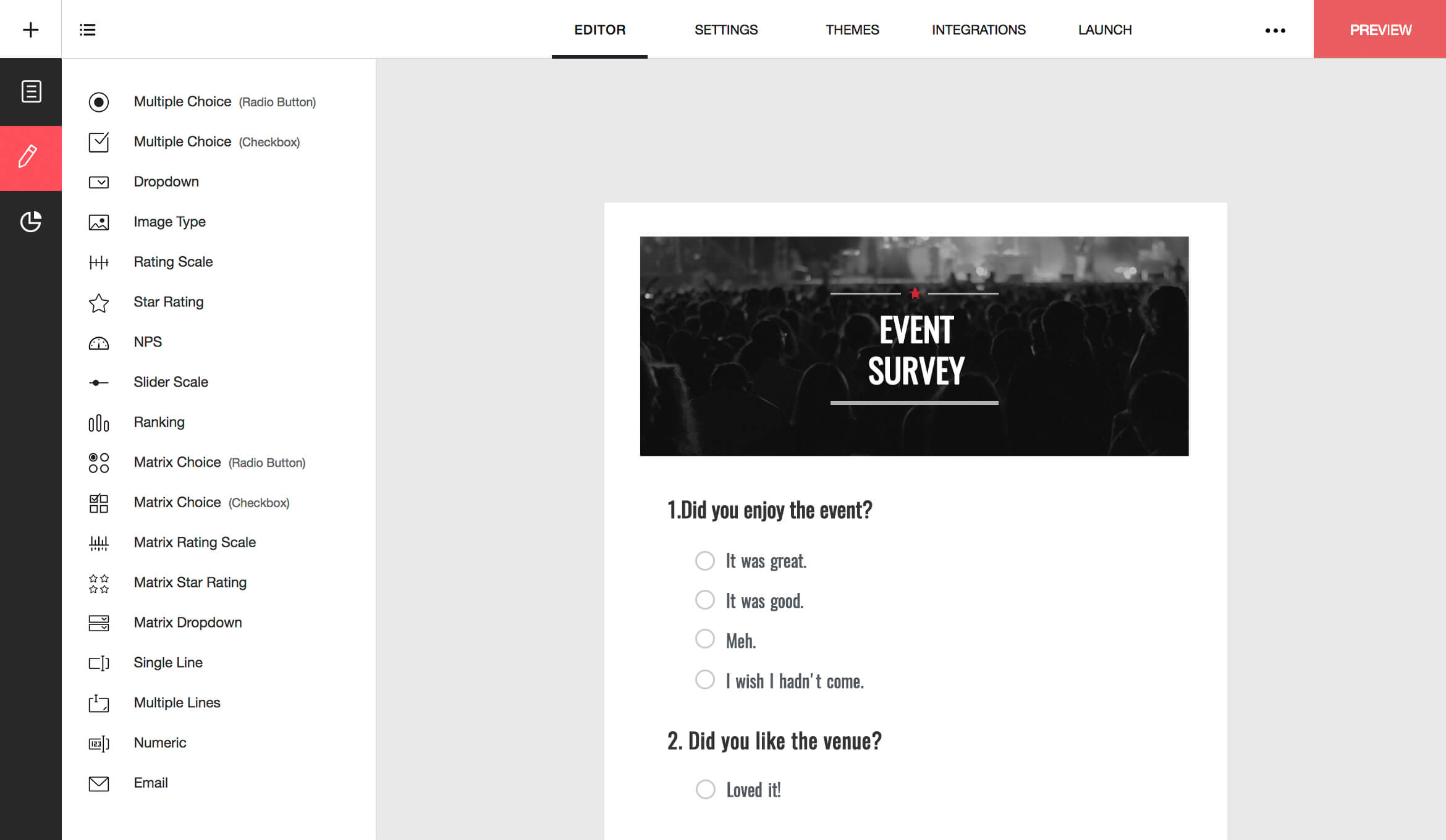 Create your perfect survey in no time